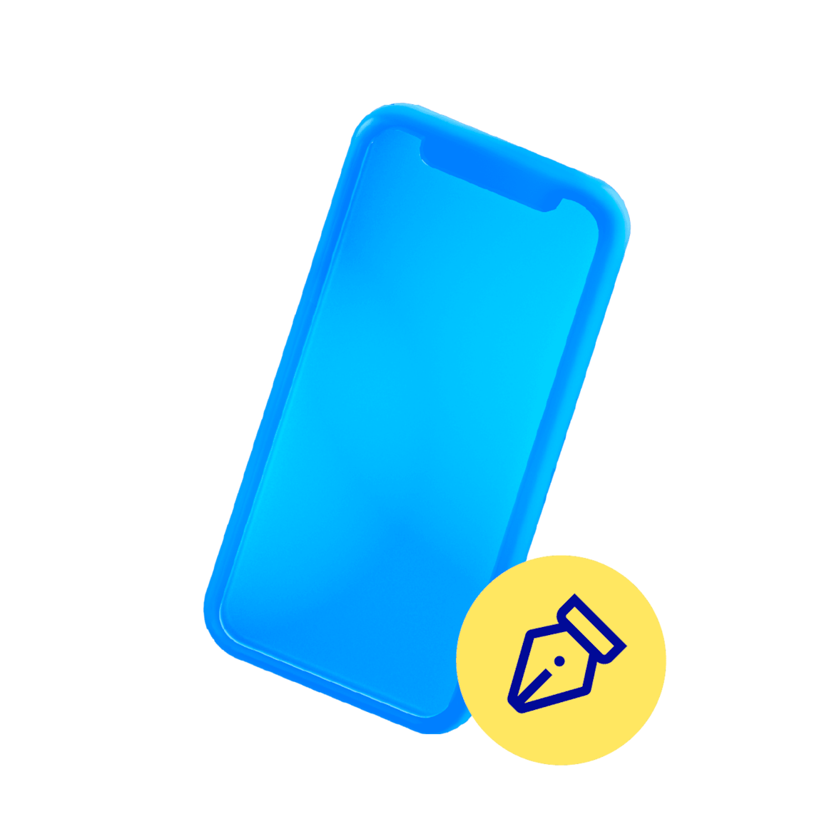 ilustración celular con firma